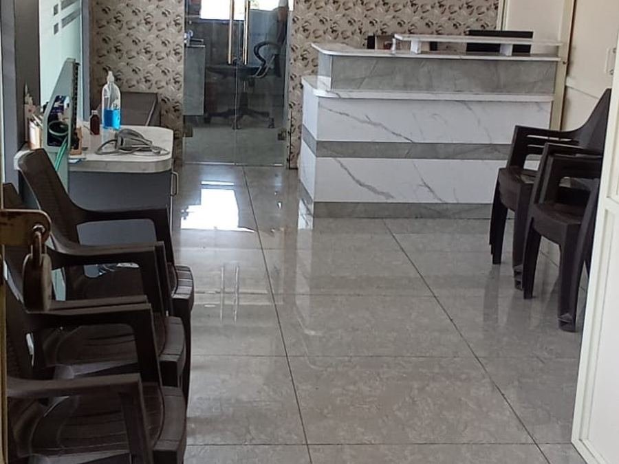 Reception area at Maruthi Hospital and Diagnostics, Guntur